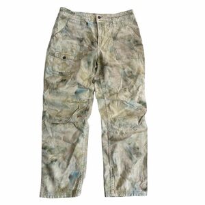Anthropologie Wanderer Tie Dye Cargo Pants Utility Army Green Size 31